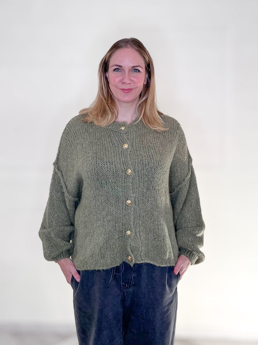 Strickjacke, elegant mit Knöpfen