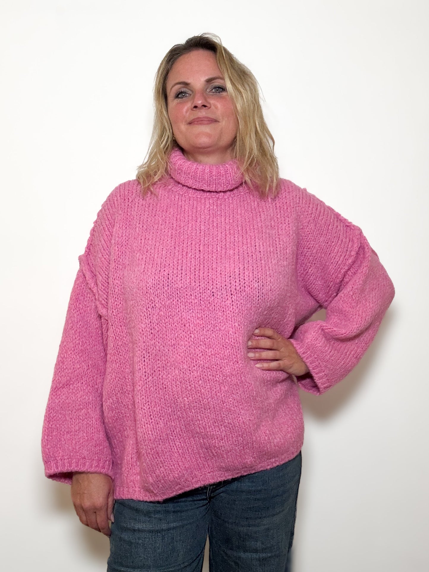 Strickpulli mit Rollkragen